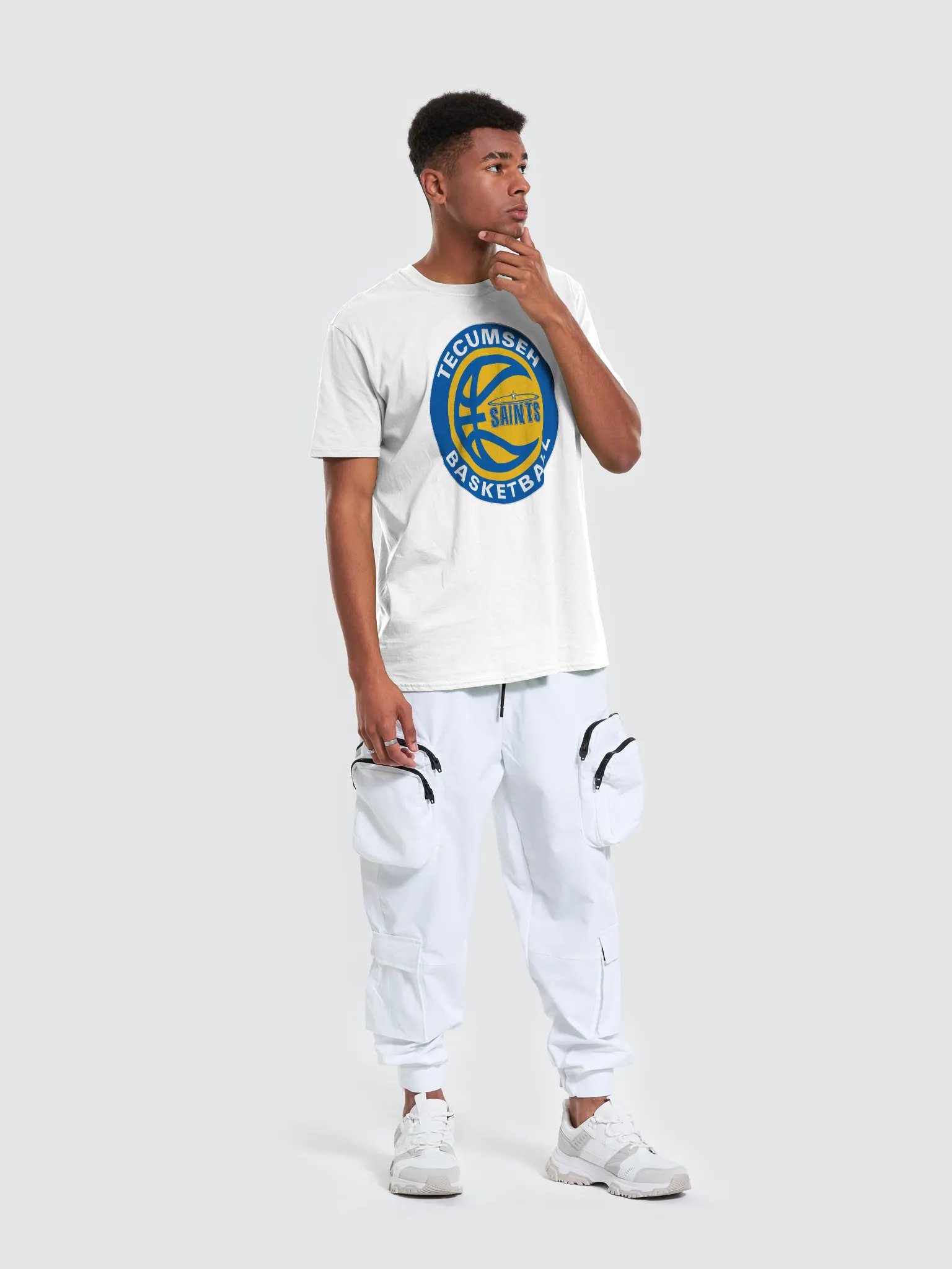 Adult Tecumseh Saints Basketball T-Shirt product image (5)