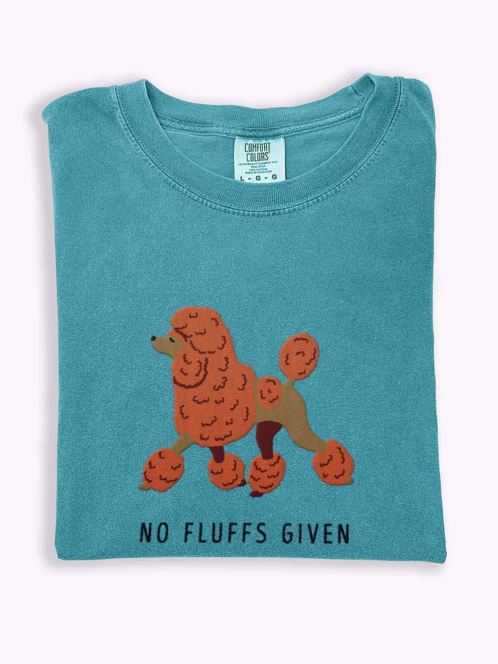 No Fluffs Given T-Shirt(Embroidered) of a Standard Poodle(Orange) product image (1)