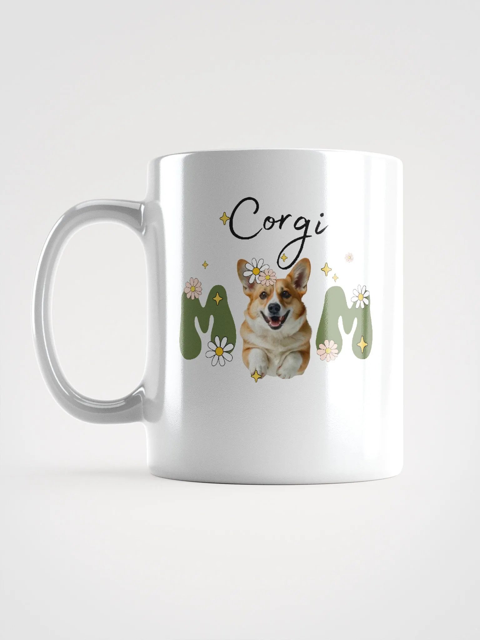 Corgi mom retro white coffee mug product image (11)