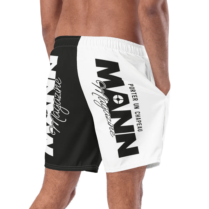 MANN Magazine Monochrome Unisex Swim Trunks product image (2)