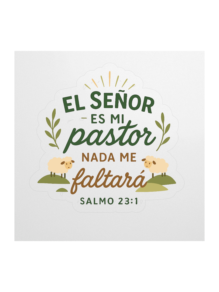 Spanish Faith Sticker – “El Señor es mi Pastor” – Christian Kiss-Cut Vinyl product image (1)
