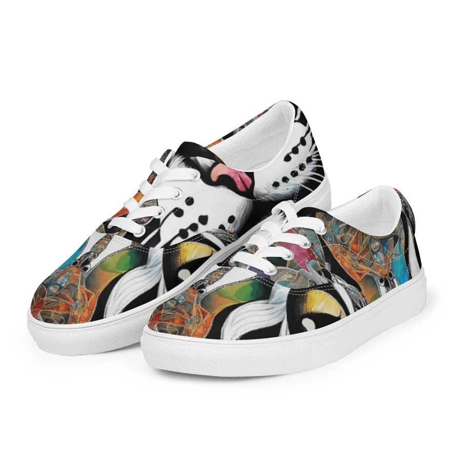 Cat Mosaic Women's Canvas Shoes product image (9)