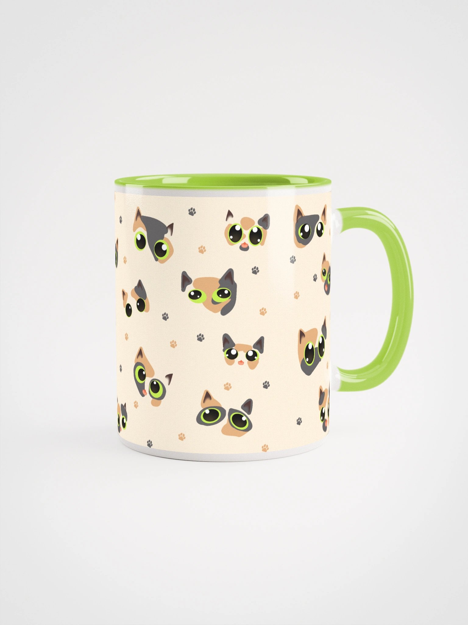 Calico Cat Faces (Green Eyes) Mug product image (1)