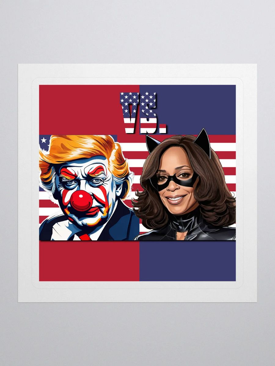 Joker Trump vs. Cat Harris Kiss Cut Stickers product image (1)