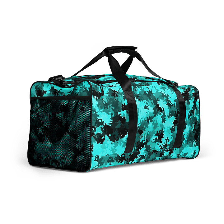 Turquoise Camo Dreams All-Over Duffle Bag product image (2)
