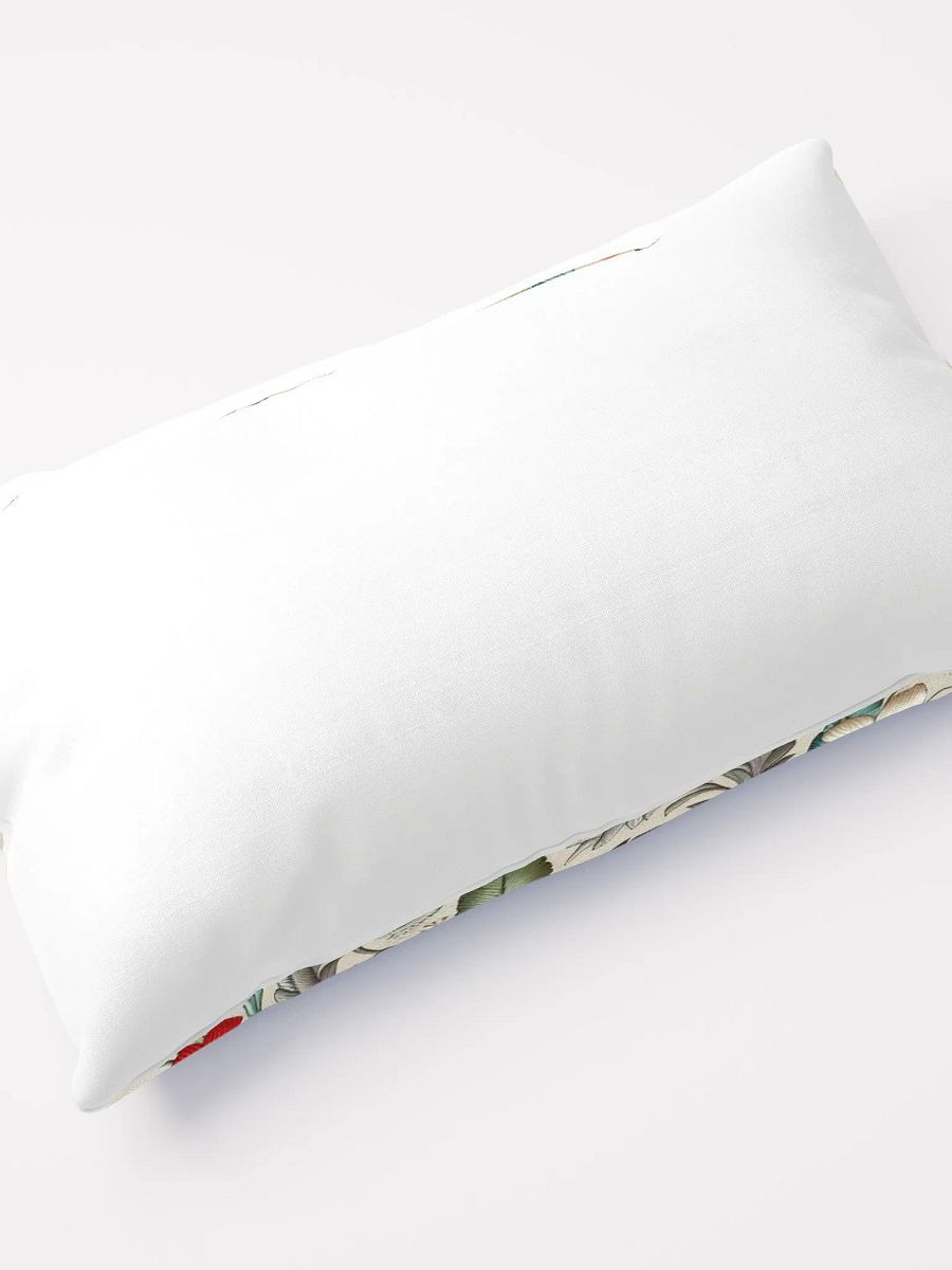 Floral Embroidered Look Red Blue Green Beige Throw Pillow product image (5)
