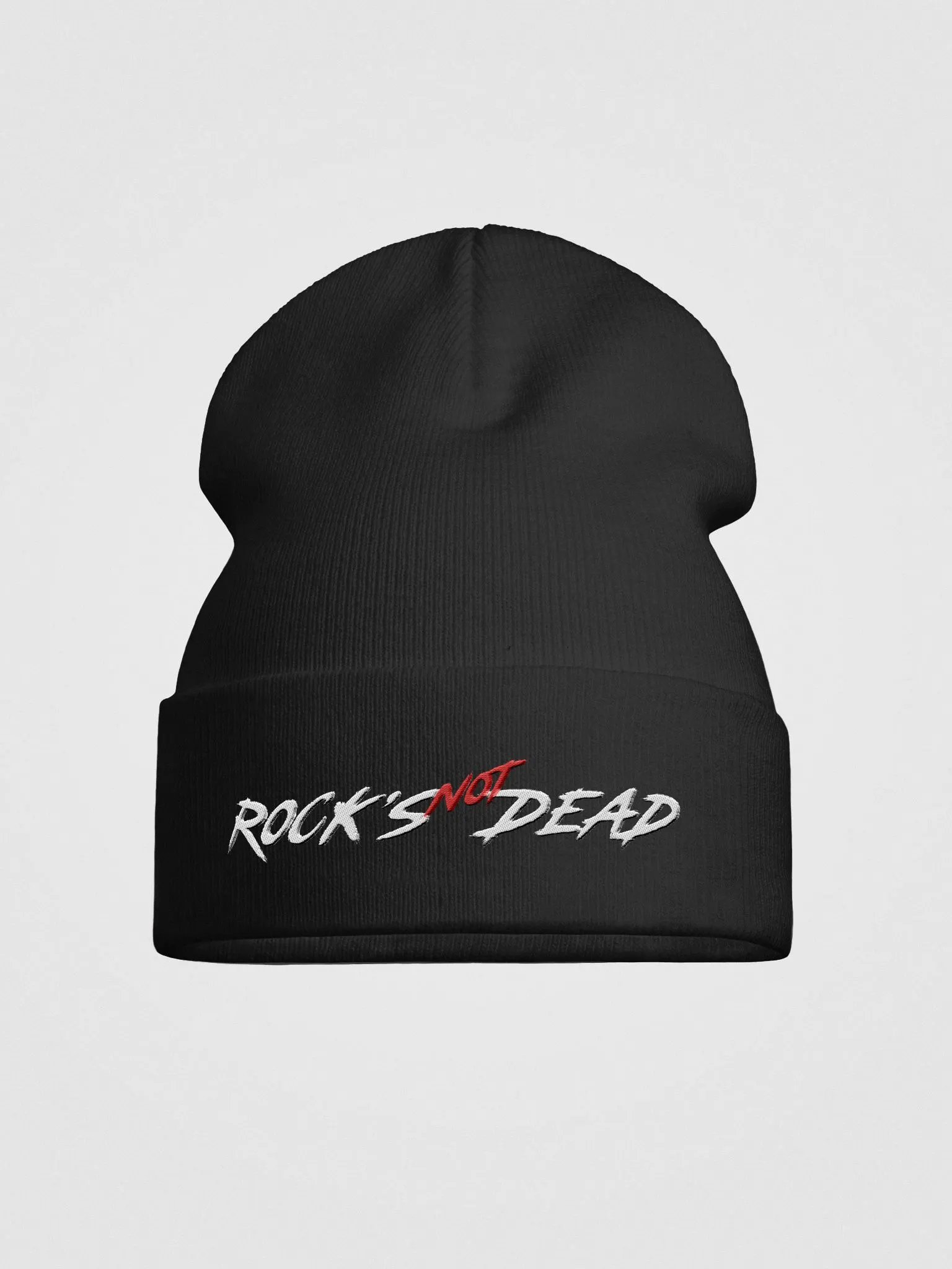 Embroidered ROCK'S NOT DEAD Knit Beanie product image (1)