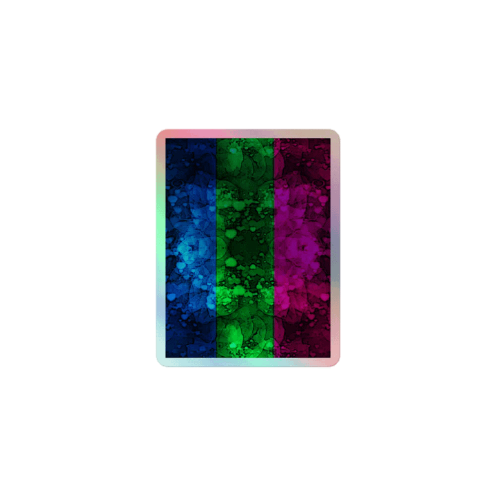Polysexual Pride Flag Sticker (Textured Variation) product image (1)