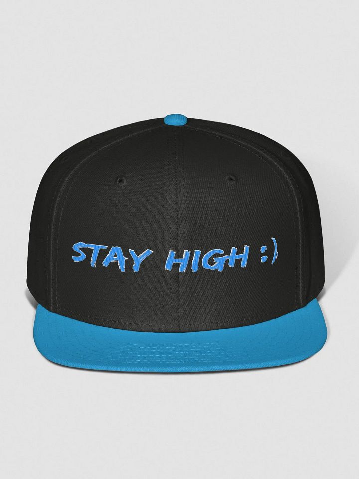 Stay High Otto Wool Blend Snapback Cap (Blue Text) product image (8)