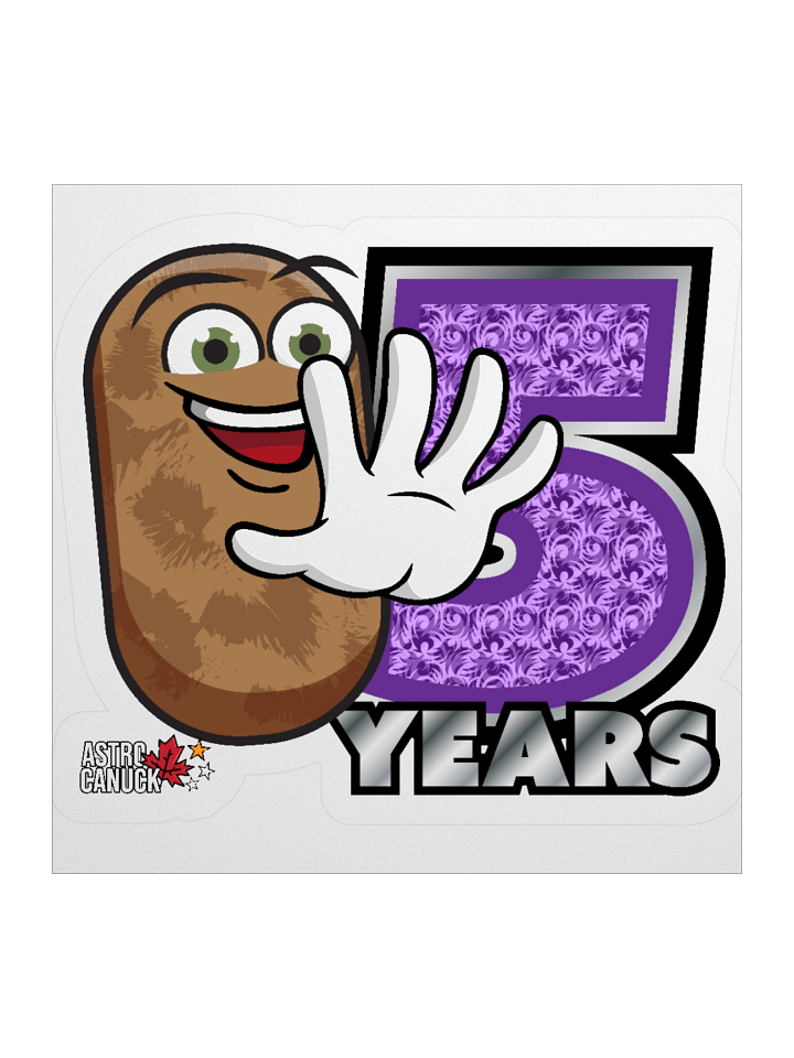 Regular size 5 Year Celebration Sticker product image (2)