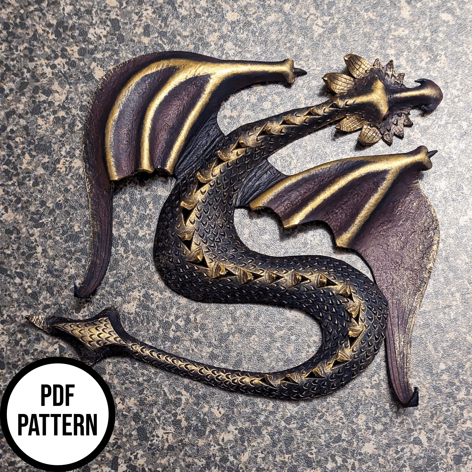 Leather Dragon Pattern for Decoration or Wall Hanging product image (3)