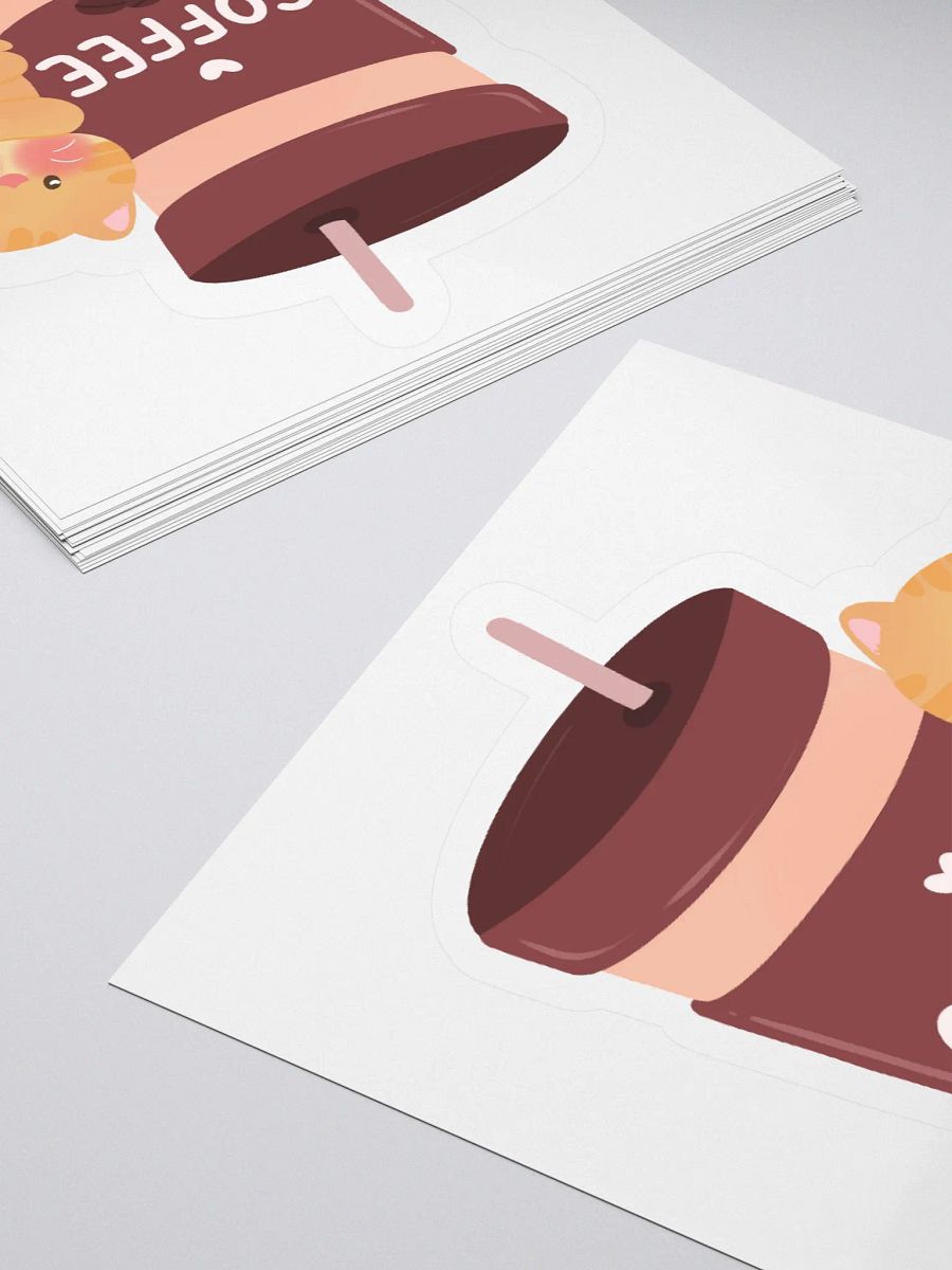 Coffee Love! OrangeCat Vinyl Sticker product image (4)