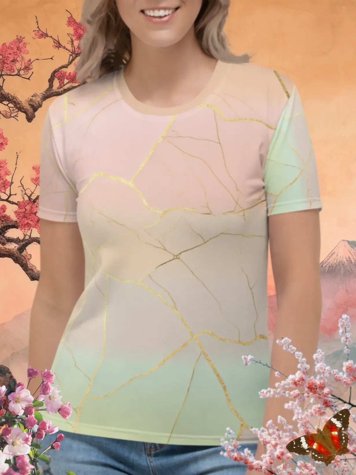 Kintsugi Print T-Shirt product image (1)