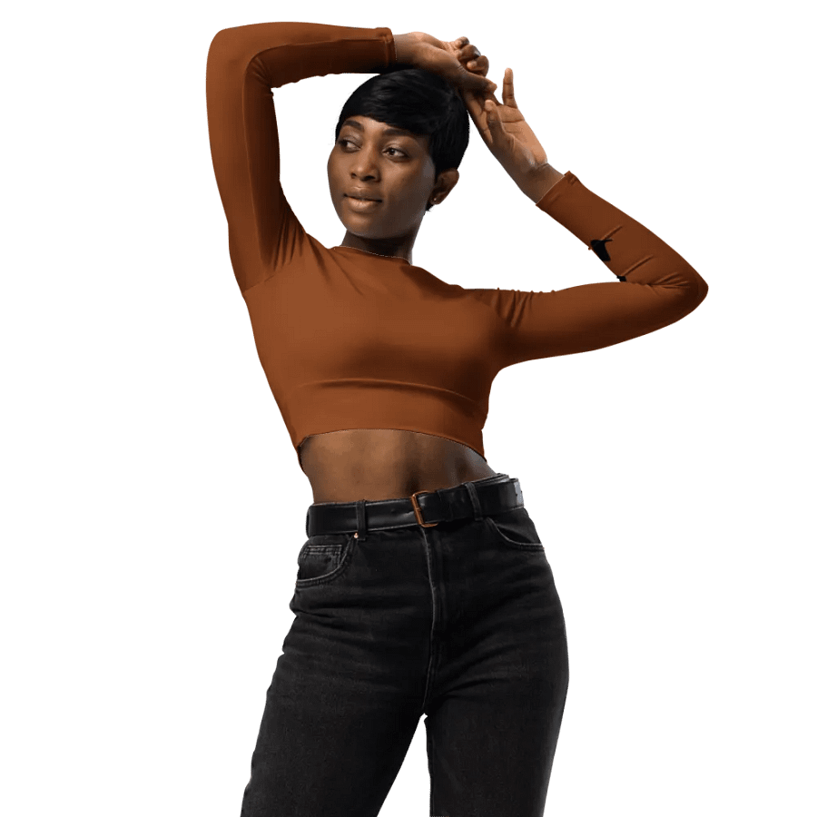 Eco-Chic Virgo All-Over Long Sleeve Crop Top product image (3)