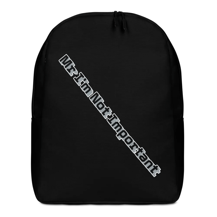 Minimalist Backpack - Black - Mr I'm Not Important product image (1)