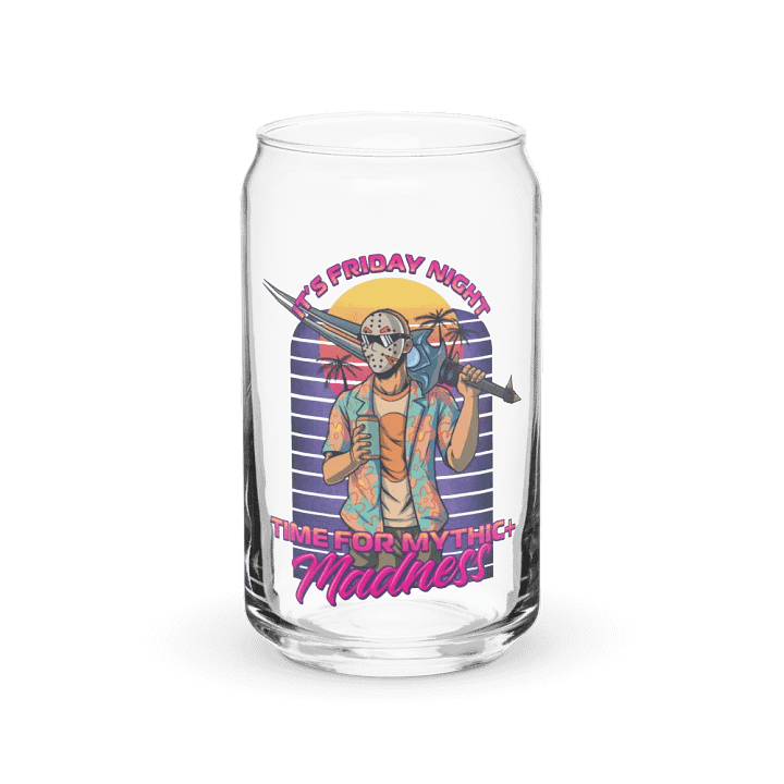 Synthwave Mythic+ Madness Can-Shaped Glass product image (1)
