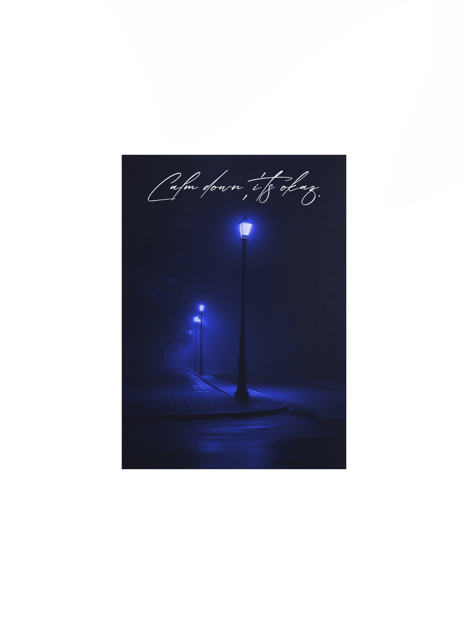 "Calm Down" Handwritten Matte Poster product image (6)