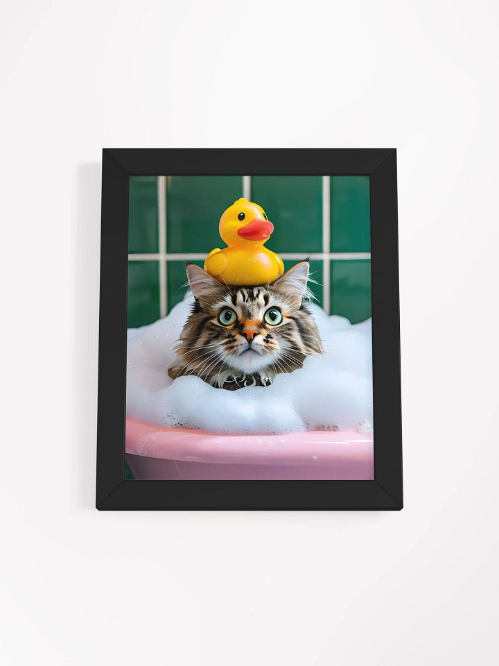Surprised Cat in Bubble Bath Poster product image (2)