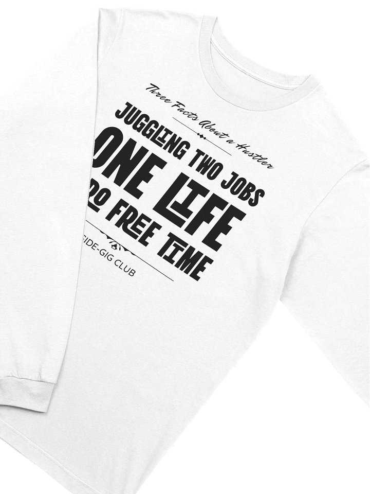 Three Facts About a Hustler – Side-Gig Club Collection Long Sleeve Tee in Vivid Black product image (1)