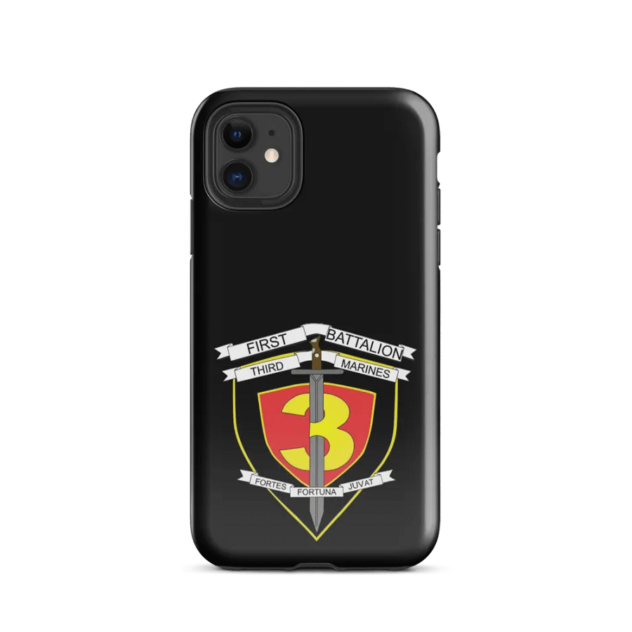 1st Battalion, 3rd Marines: Black iPhone Tough Case product image (2)