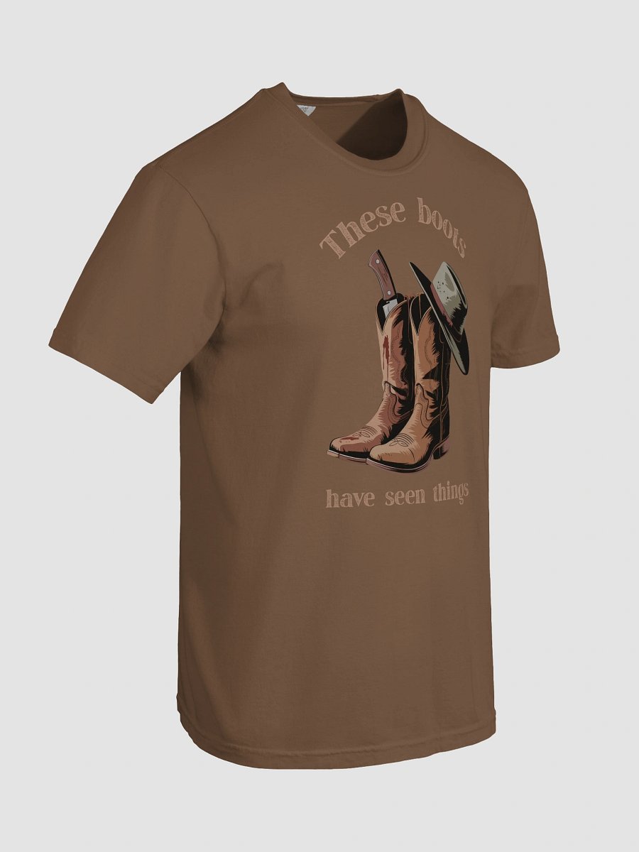 These Boots Have Seen Things - Western True Crime Gift Tee - Dark product image (8)