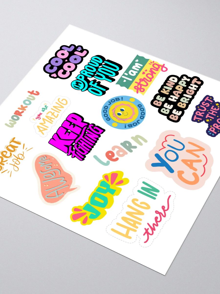 Motivational Kiss Cut Sticker Pack product image (7)