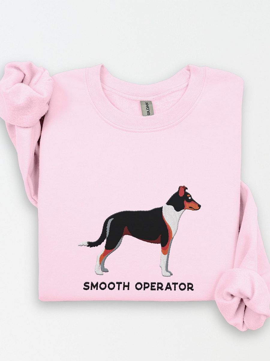 Smooth Operator Sweatshirt (Embroidered) of a Smooth Collie(Tricolor) product image (1)