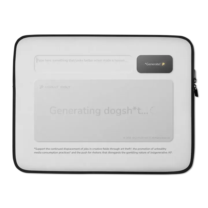 Absolut Idiocy Laptop Sleeve product image (2)