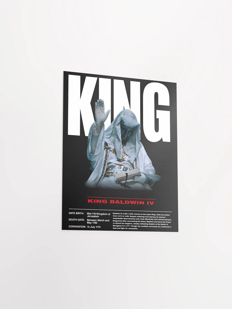 King Baldwin IV Leper King of Jerusalem Poster product image (5)