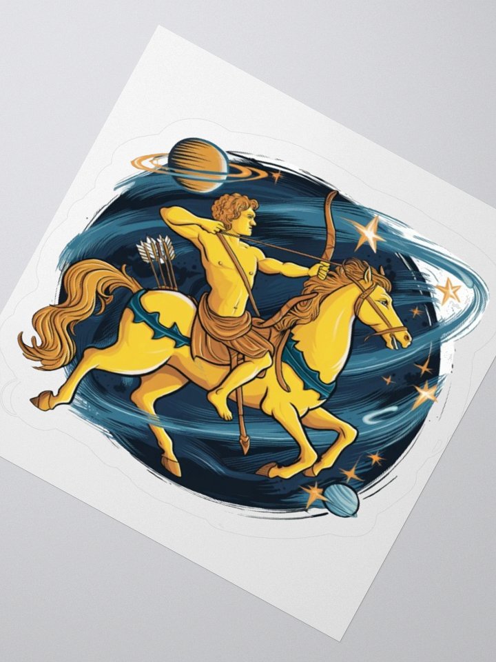 Exclusive Sagittarius Zodiac Sticker: Centaur Archer in Cosmic Twilight - Perfect for Astrology Fans and Unique Gifts! product image (2)