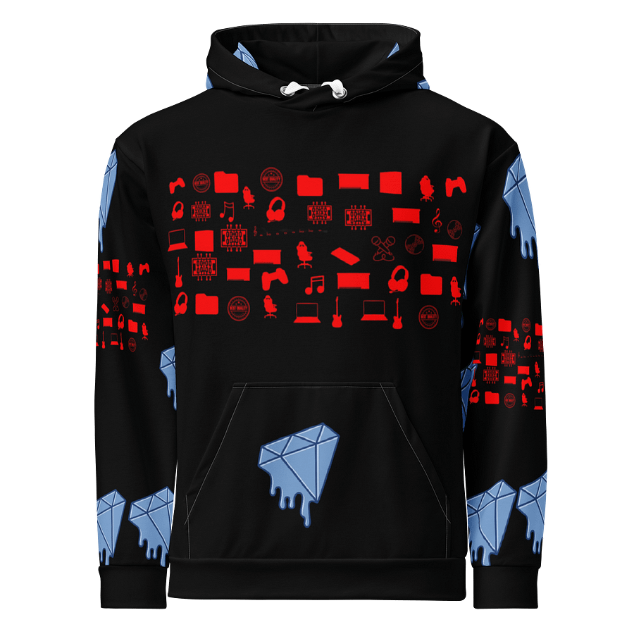 Black Vlog Academy All-Over Print Recycled Unisex Hoodie product image (1)