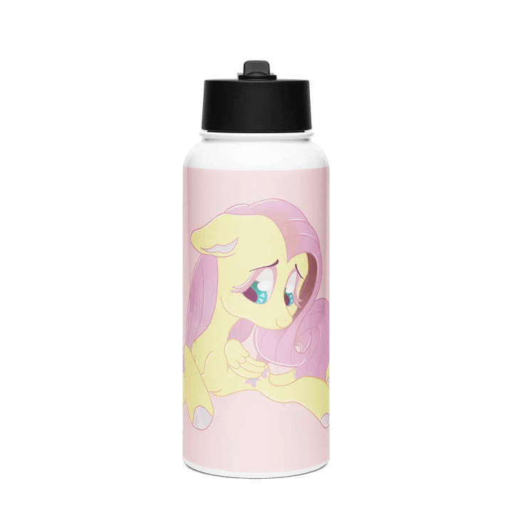 Fluttershy Stainless Steel Water Bottle with a Straw Lid product image (1)