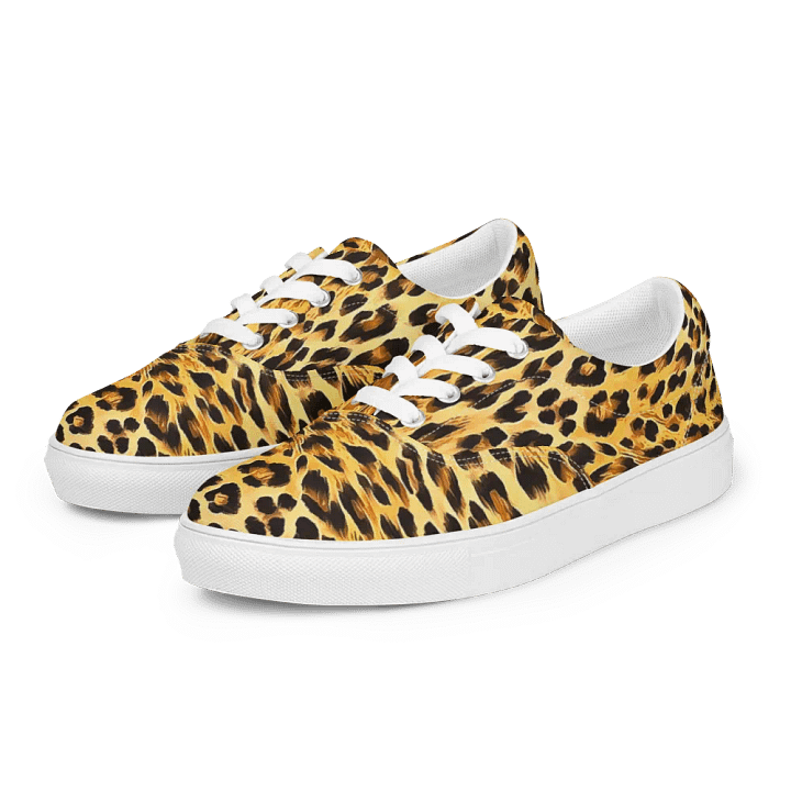 Leopard Skin Lace Up Canvas Shoes product image (2)
