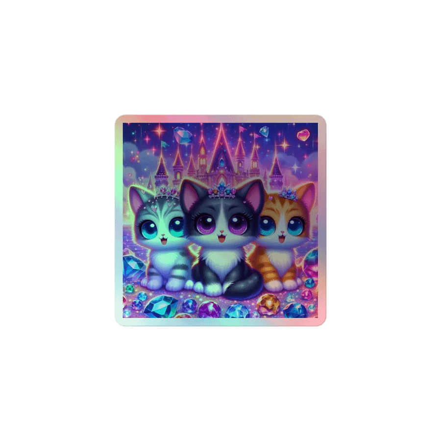 Fantasy Kittens Holographic Sticker Set product image (1)