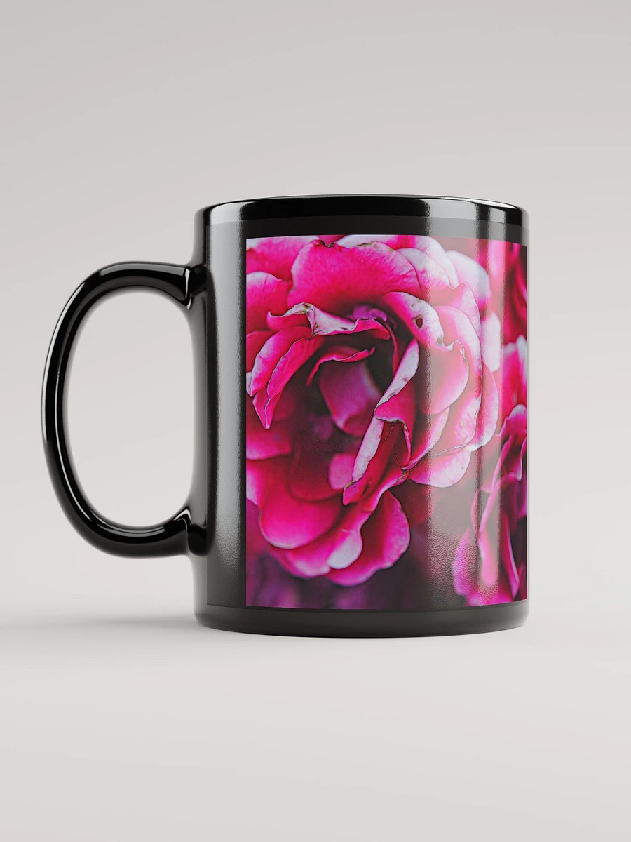 Dark Pink Flowers Black Coffee Mug product image (12)