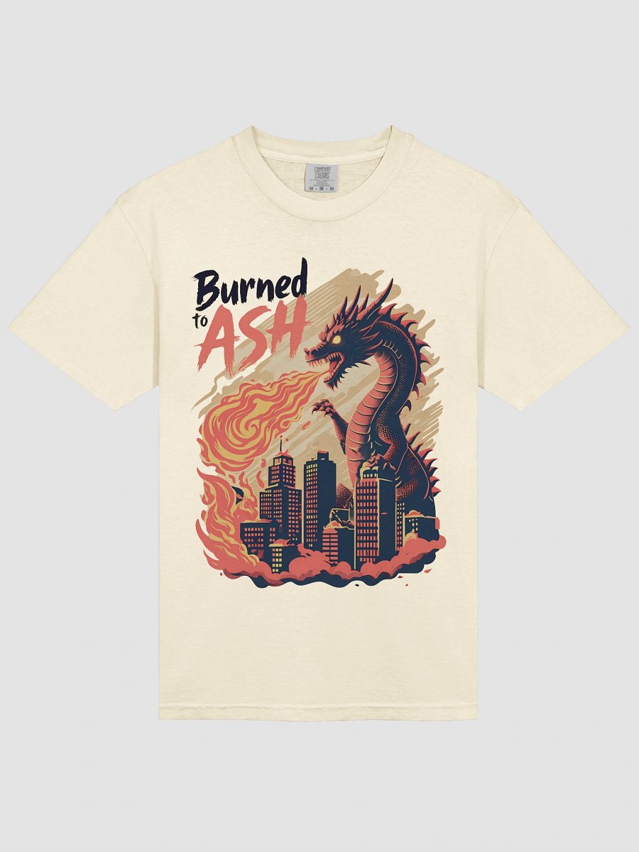 Fiery Dragon Destruction | 'Burned to Ash' Art Heavyweigh T-Shirt product image (23)