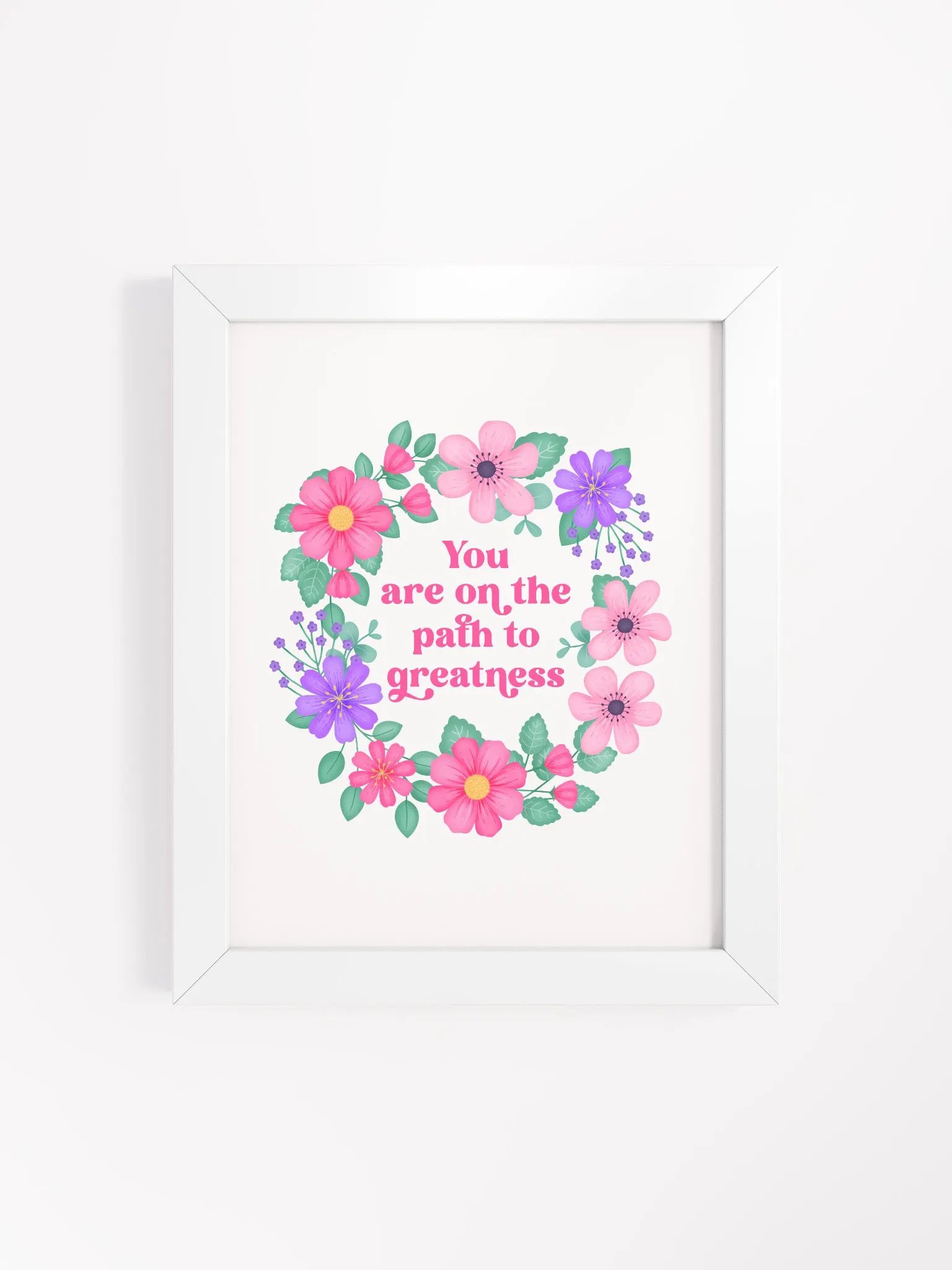 You are on the path to greatness - Motivational Wall Art White product image (1)