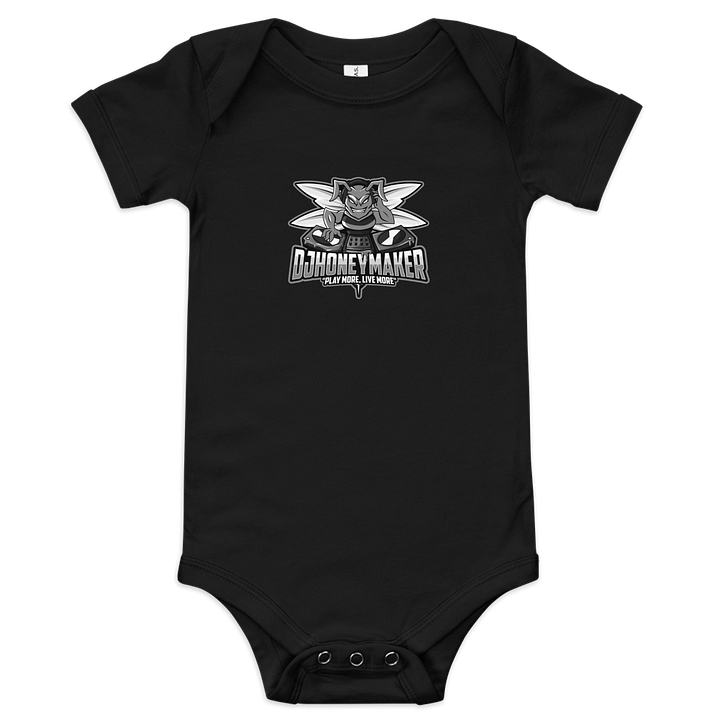 Black & White Logo Baby Short Sleeve One Piece product image (1)