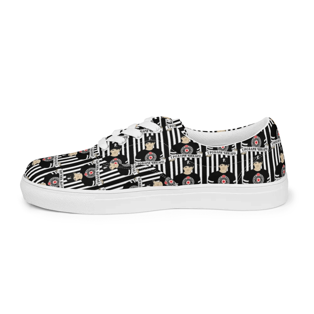 Grobari Čikago KK Partizan Men's Lace-Up Canvas Shoes product image (4)