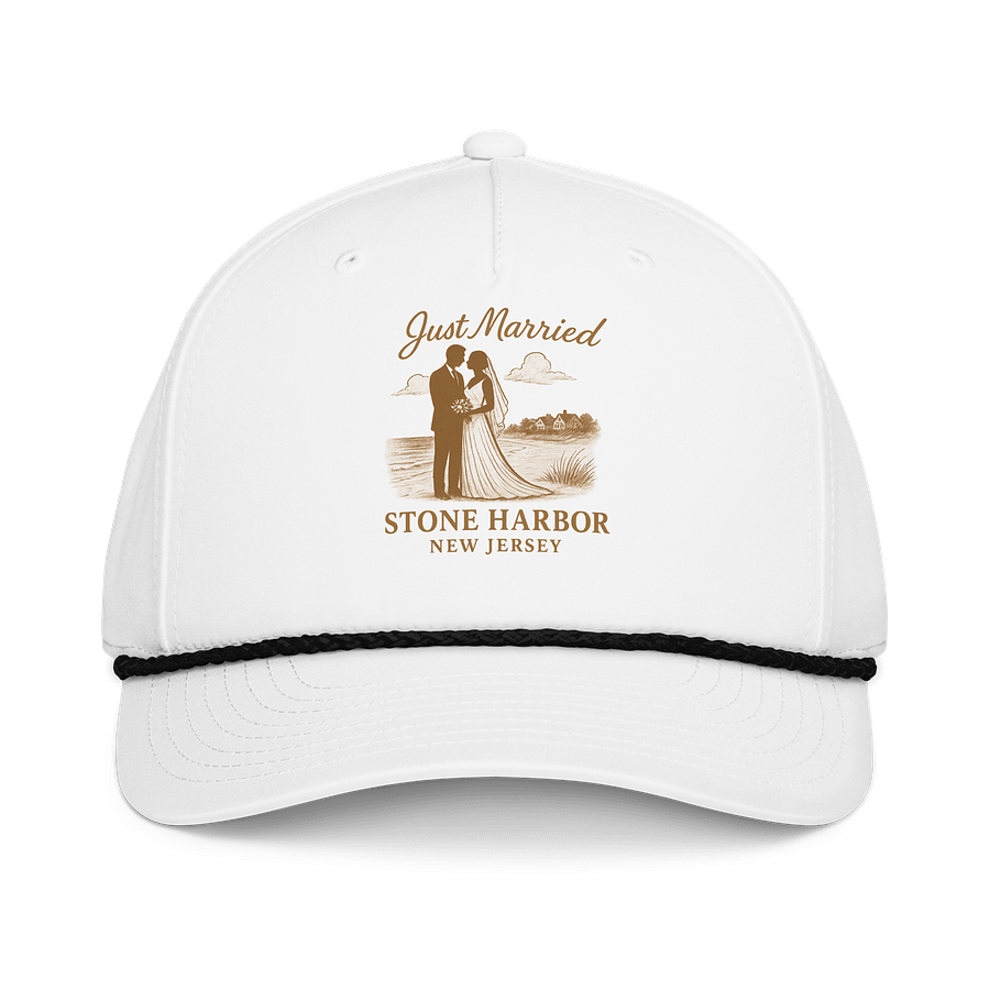 Stone Harbor NJ 5-Panel Classic Rope Wedding Cap product image (1)