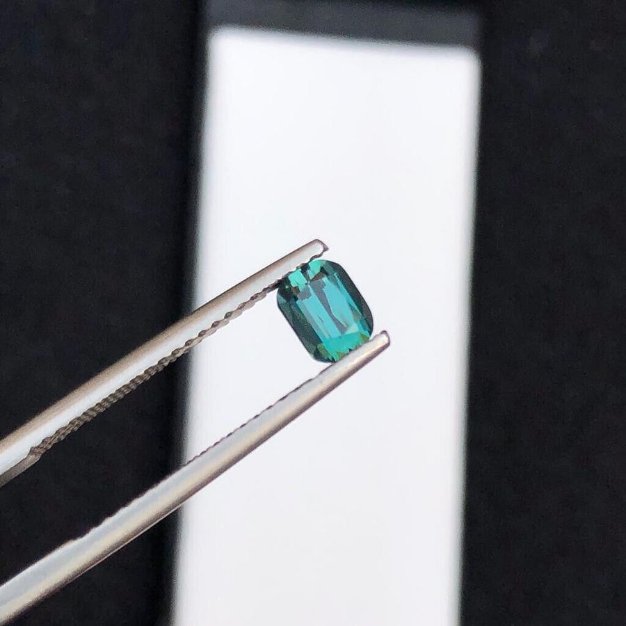 BLUE INDICOLITE TOURMALINE FOR RING CUSHION CUT GEMSTONE WIRE WRAPPING, 0.65 CRT product image (2)