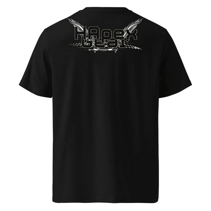 Organic Cotton T-Shirt - Embroidered - Black HApex Gear White Logo product image (1)