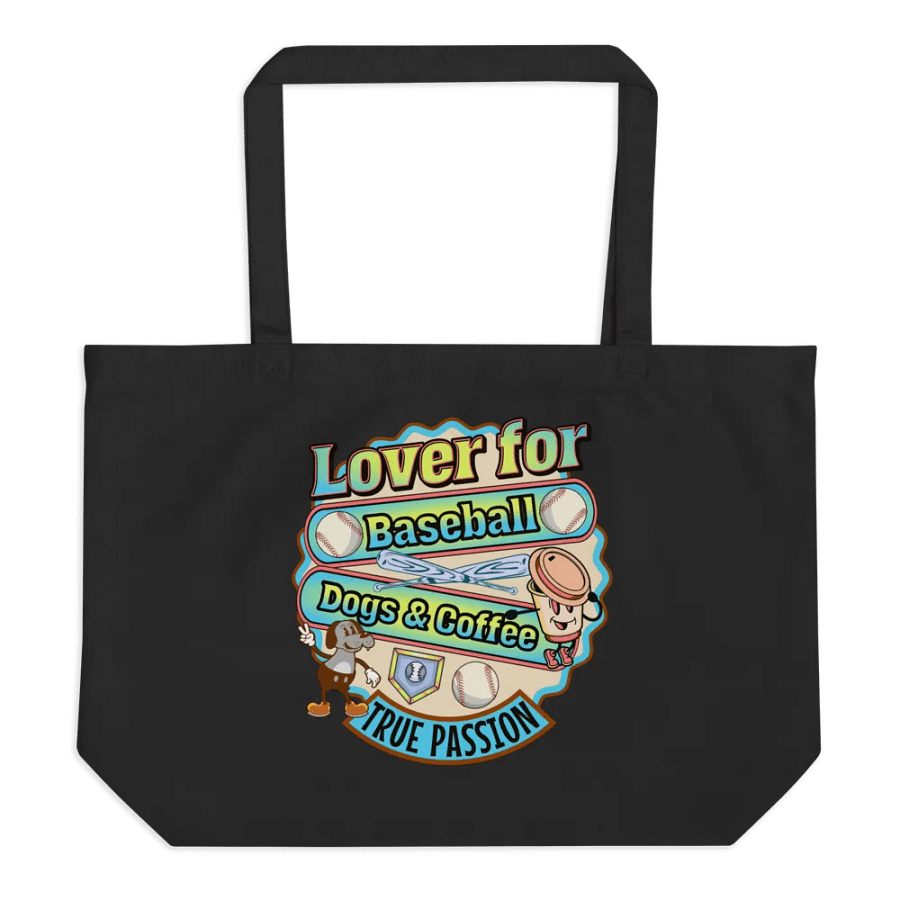 Lover for Baseball Dogs And Coffee Tote Bag product image (1)