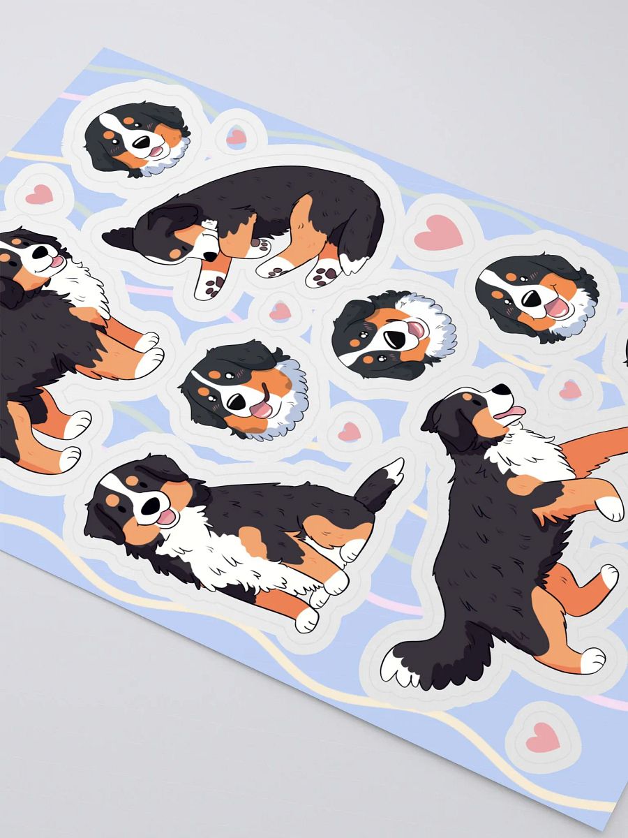 Bernese Mountain Dog Love Sticker Sheet product image (3)