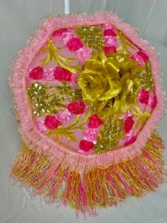 Custom Pink & Gold Wedding Parasol product image (2)
