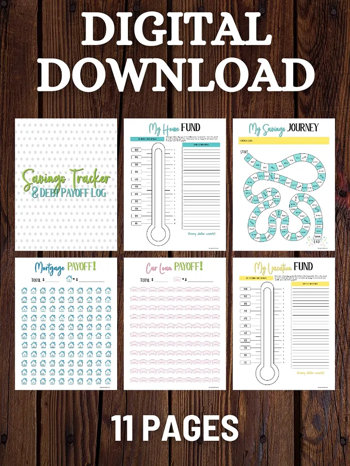 Savings Tracker & Debt Payoff Log Printable Pack product image (1)
