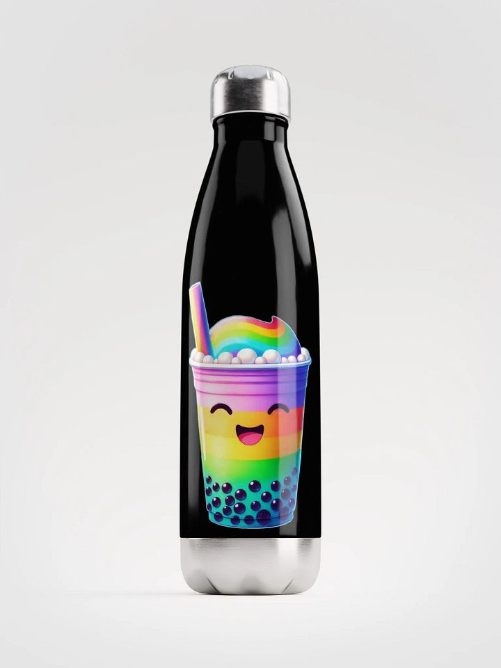Rainbow Bubble Tea Happiness Stainless Steel Water Bottle product image (1)