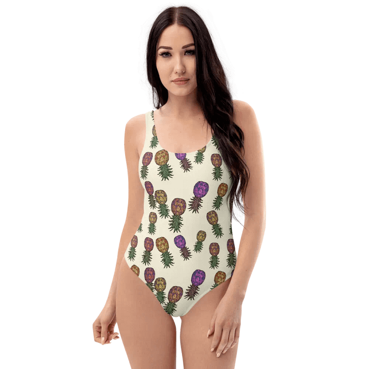 Upside-down Pineapple Swinger Pineapples Print Color Mix one-piece swimsuit product image (1)