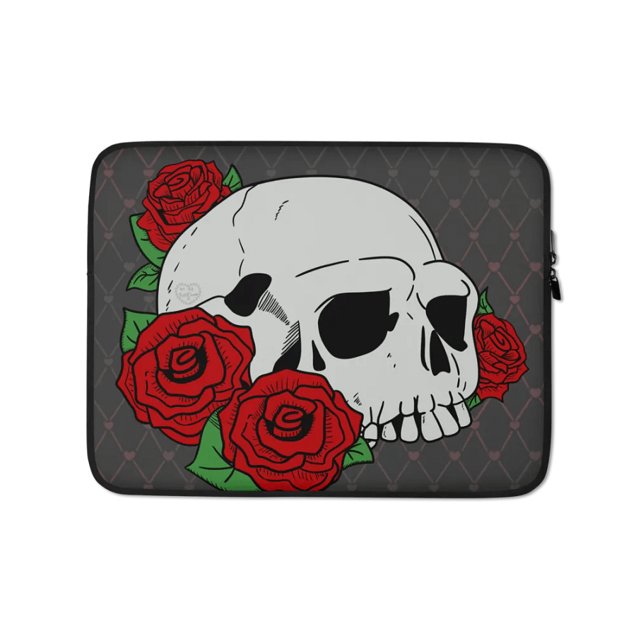 Roses & Skull Laptop Sleeve product image (1)