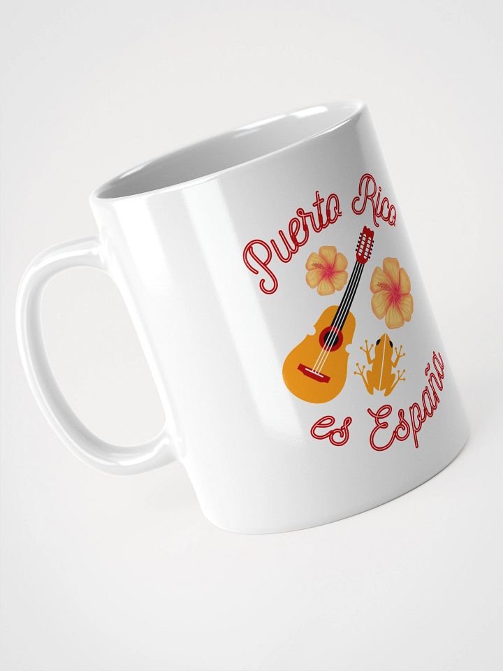 Taza - Puerto Rico es España (flor, guitarra, coqui) product image (1)